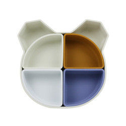 Bär Panda Shape Toddler Silicone Plates stellte nicht giftiges Eco freundlich ein