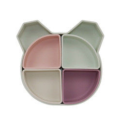 Bär Panda Shape Toddler Silicone Plates stellte nicht giftiges Eco freundlich ein