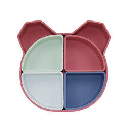 Bär Panda Shape Toddler Silicone Plates stellte nicht giftiges Eco freundlich ein
