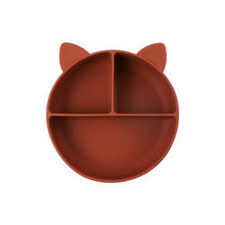 Cat Style Kids Silicone Bowl, buntes Silikon teilte Saugplatte Soem