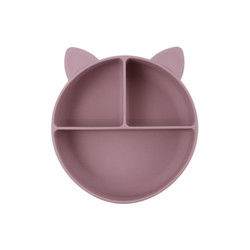 Cat Style Kids Silicone Bowl, buntes Silikon teilte Saugplatte Soem