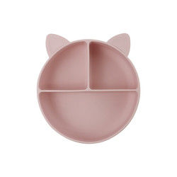 Cat Style Kids Silicone Bowl, buntes Silikon teilte Saugplatte Soem
