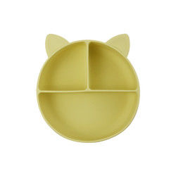 Cat Style Kids Silicone Bowl, buntes Silikon teilte Saugplatte Soem
