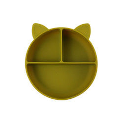 Cat Style Kids Silicone Bowl, buntes Silikon teilte Saugplatte Soem