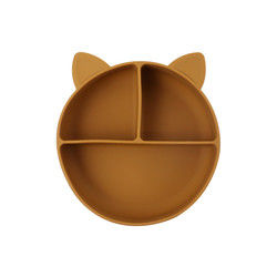 Cat Style Kids Silicone Bowl, buntes Silikon teilte Saugplatte Soem