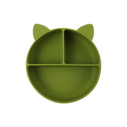 Cat Style Kids Silicone Bowl, buntes Silikon teilte Saugplatte Soem