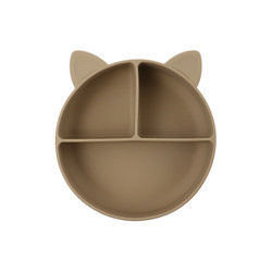 Cat Style Kids Silicone Bowl, buntes Silikon teilte Saugplatte Soem