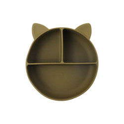 Cat Style Kids Silicone Bowl, buntes Silikon teilte Saugplatte Soem
