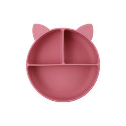 Cat Style Kids Silicone Bowl, buntes Silikon teilte Saugplatte Soem