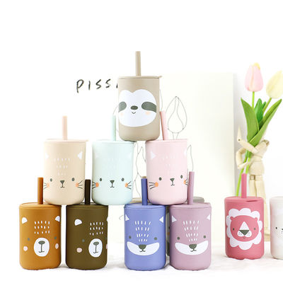 BPA freies Straw Cup Silicone Coffee Mug für Kleinkind-Kinderdas trinken