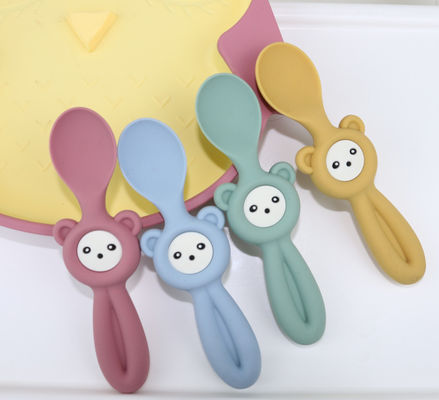 Weiche nette Panda Style Silicone Forks And-Löffel für Baby-Kinder