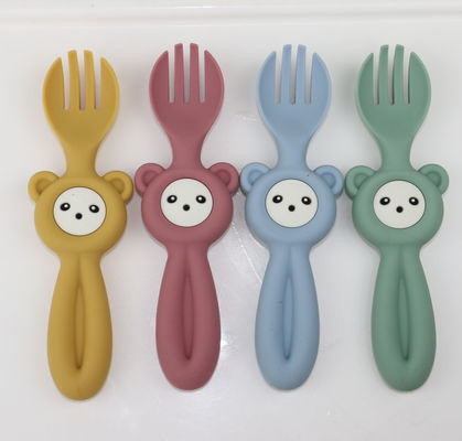 Weiche nette Panda Style Silicone Forks And-Löffel für Baby-Kinder
