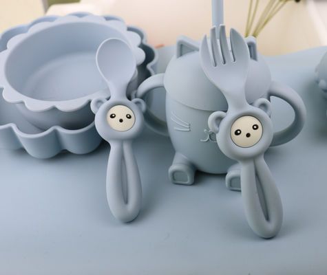 Weiche nette Panda Style Silicone Forks And-Löffel für Baby-Kinder