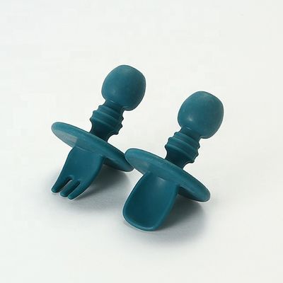 Mini Food Grade Silicone Forks und Löffel BPA geben nicht giftiges für Baby-Kleinkind frei