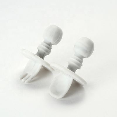 Mini Food Grade Silicone Forks und Löffel BPA geben nicht giftiges für Baby-Kleinkind frei
