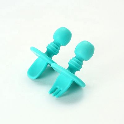 Mini Food Grade Silicone Forks und Löffel BPA geben nicht giftiges für Baby-Kleinkind frei