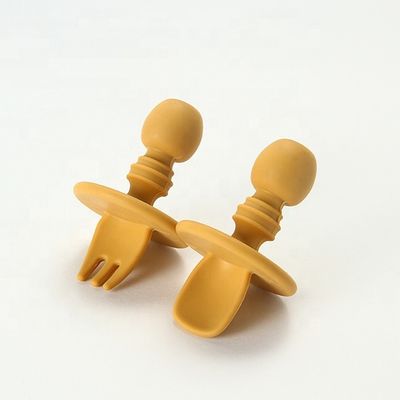 Mini Food Grade Silicone Forks und Löffel BPA geben nicht giftiges für Baby-Kleinkind frei