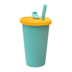 Reise-Lager-zusammenklappbare Silikon-Kaffeetasse 350ml mit Straw Lid