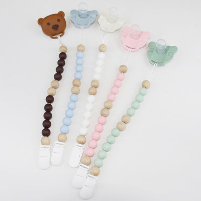 Nahrungsmittelgrad-Silikon-Baby-Friedensstifter-Kette mit netter Tierpanda Form