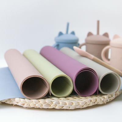 Beleg-Kindersilikon-Platzmatte BPA freie nicht bunt mit kundengebundener Logotabellenmatten-Schreibtischmatte