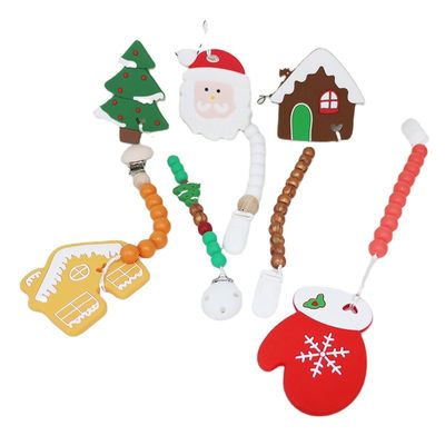 DIY-Silikon-Weihnachtsbaum Beißring, sichere Weichgummi-Perlen für Dentition