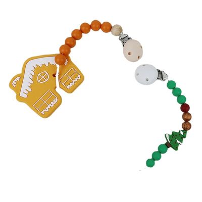 DIY-Silikon-Weihnachtsbaum Beißring, sichere Weichgummi-Perlen für Dentition