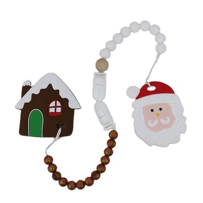 DIY-Silikon-Weihnachtsbaum Beißring, sichere Weichgummi-Perlen für Dentition