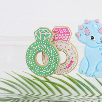 Karikatur Diamond Silicone Baby Beißring, nicht giftige Silikon-Beißringe