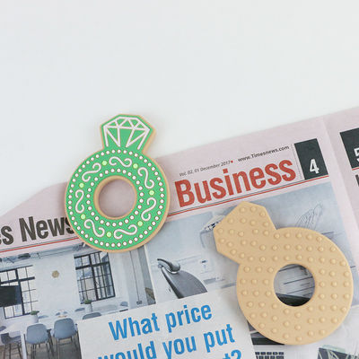 Karikatur Diamond Silicone Baby Beißring, nicht giftige Silikon-Beißringe