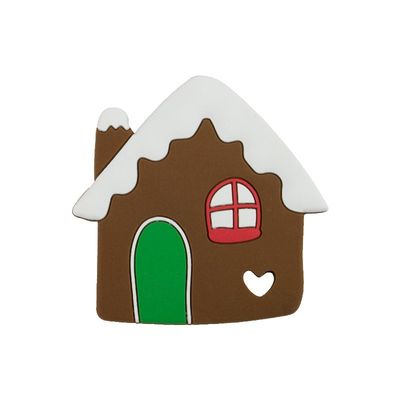 Weihnachtslebkuchen-Mann-weiches Silikon Beißring bunt für Baby-Dentition