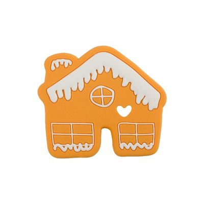 Weihnachtslebkuchen-Mann-weiches Silikon Beißring bunt für Baby-Dentition