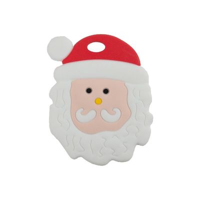 Weihnachtslebkuchen-Mann-weiches Silikon Beißring bunt für Baby-Dentition