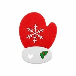 Weihnachtslebkuchen-Mann-weiches Silikon Beißring bunt für Baby-Dentition