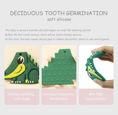 Beruhigende Dentition Nahrungsmittelgrad-Silikon-Baby-Toy Beißring Cartoon Pattern Fors