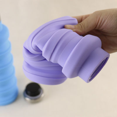 Kundenspezifischer Logo Silicone Water Bottle Foldable für Tragen das im Freien