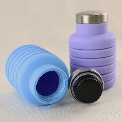 Kundenspezifischer Logo Silicone Water Bottle Foldable für Tragen das im Freien