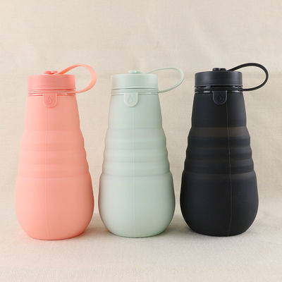 Wasserundurchlässige faltbare Silikon-Trinkflasche BPA frei für das Reise-Kampieren