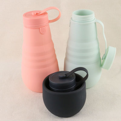 Wasserundurchlässige faltbare Silikon-Trinkflasche BPA frei für das Reise-Kampieren