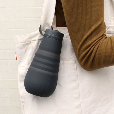 Wasserundurchlässige faltbare Silikon-Trinkflasche BPA frei für das Reise-Kampieren