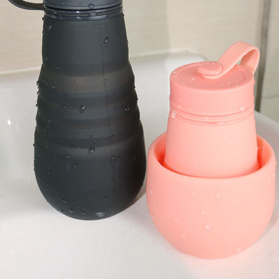 Wasserundurchlässige faltbare Silikon-Trinkflasche BPA frei für das Reise-Kampieren