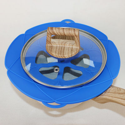 Nahrungsmittelgrad-Silikon-Pan Lid Cover Reusable With-Doppeltes hängt für das Kochen