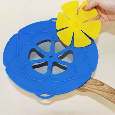 Nahrungsmittelgrad-Silikon-Pan Lid Cover Reusable With-Doppeltes hängt für das Kochen