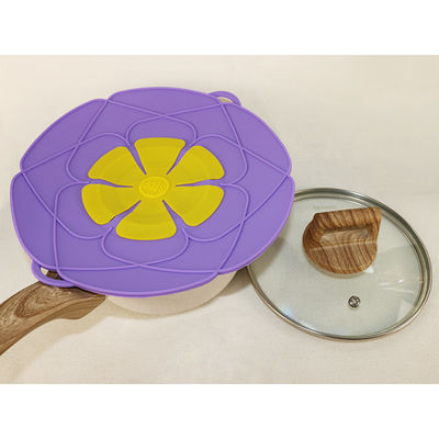 Nahrungsmittelgrad-Silikon-Pan Lid Cover Reusable With-Doppeltes hängt für das Kochen