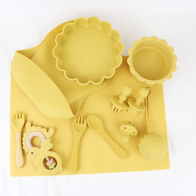 Silikon-Baby-Fütterungssatz der PC-1Set 8 stützbare Pantone-Farbe