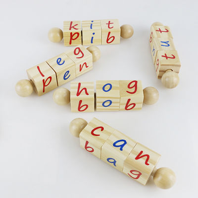 Alphabet-Kinderhölzerne Spielwaren-Blöcke für Montessori-Kindergarten-Unterricht