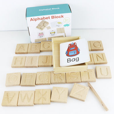 26 Alphabet-Buchstabe-Kinderhölzerne Spielwaren pädagogisch für Kinderstudenten