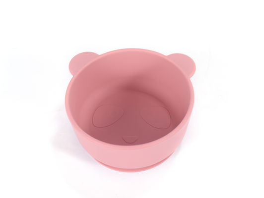 Süße Zeichentrickfilm Desing Bear Panda Form Baby Silikon Fütterung Schüssel Geschmacklos mit Anpassung Logo