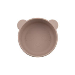 Süße Zeichentrickfilm Desing Bear Panda Form Baby Silikon Fütterung Schüssel Geschmacklos mit Anpassung Logo