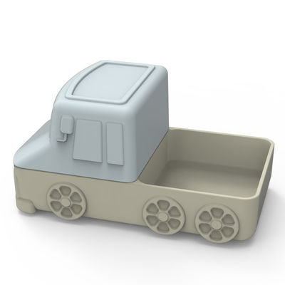 Karikatur-formen nettes Silikon-Saugplatten-Auto für das Baby, das Nahrung isst