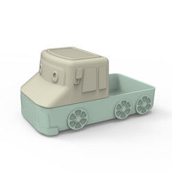 Karikatur-formen nettes Silikon-Saugplatten-Auto für das Baby, das Nahrung isst
